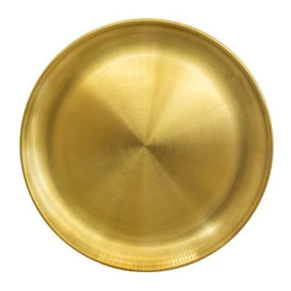PLATO PLAYO ACERO  DORADO 26CM