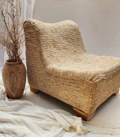 SOFA PURO DE RAFIA 64X80X37X75