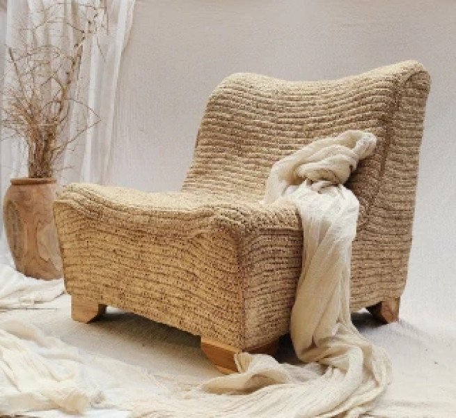 SOFA PURO DE RAFIA 64X80X37X75