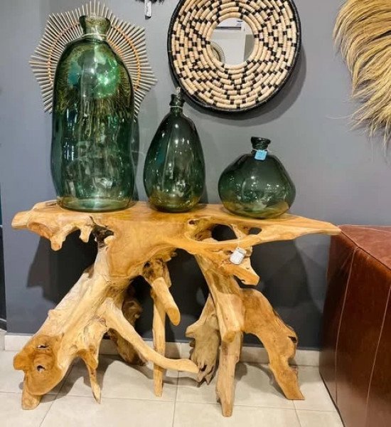 MESA CONSOLA DE RAIZ DE TECA