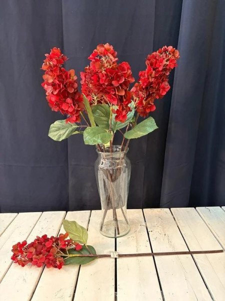 VARA HORTENSIA ROJA 75 CM