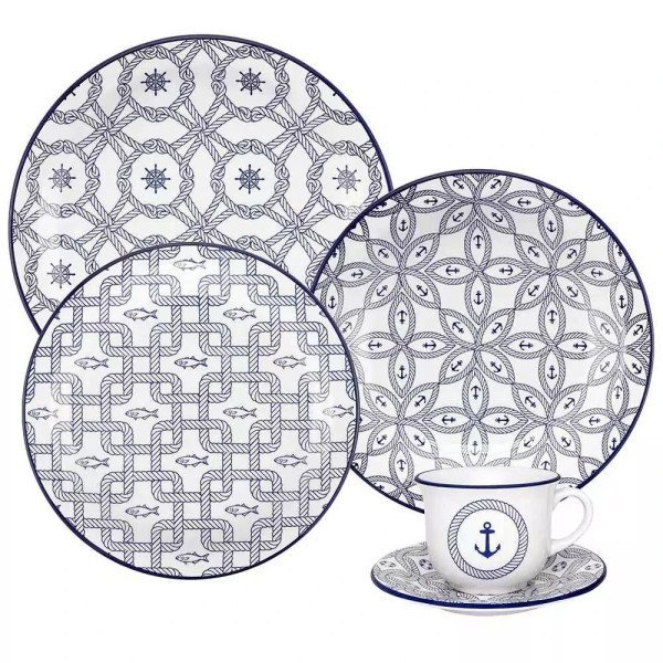 SET X30 PZS DE VAJILLA NAUTICO