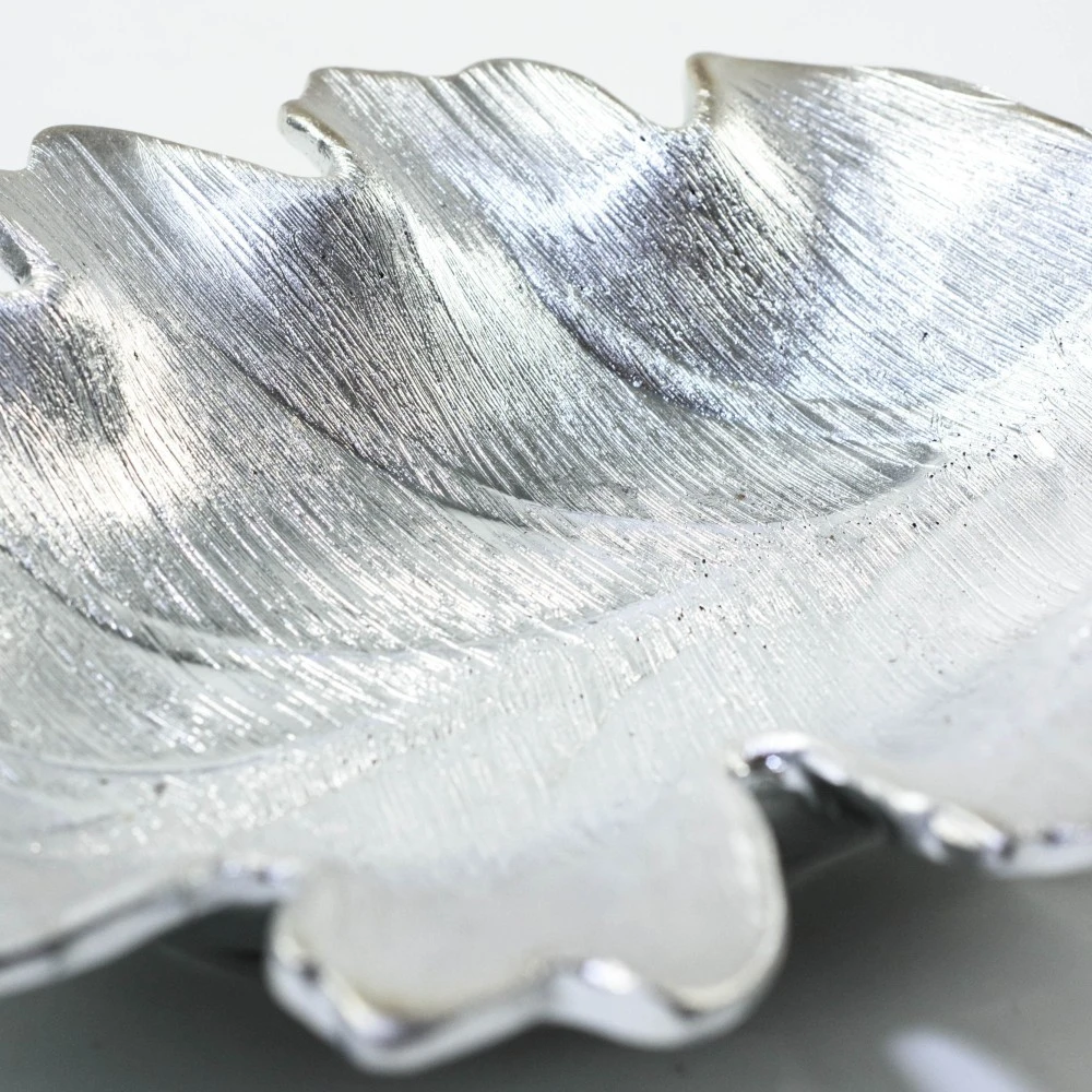 CENTRO DE MESA HOJA SILVER