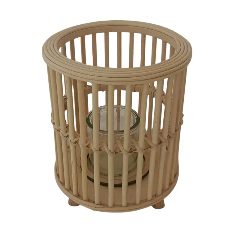 CANDELABRO BAMBOO C/VIDRIO