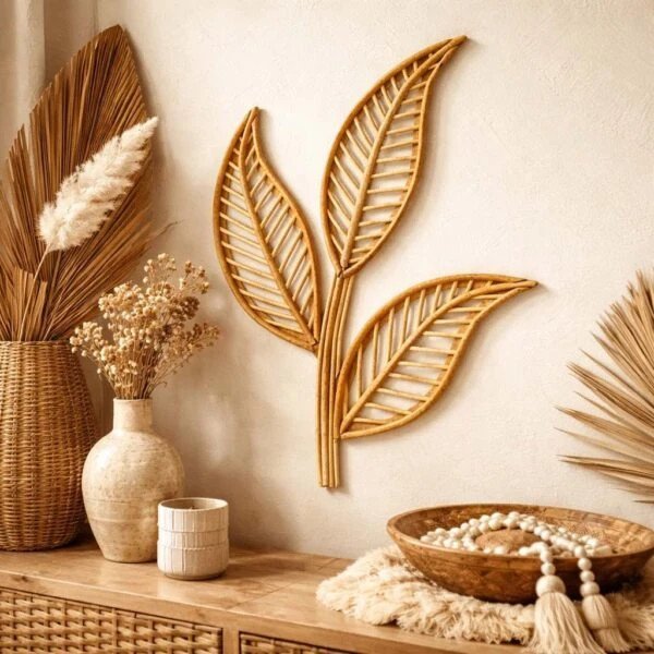 HOJAS DECO RATTAN 60X42CM