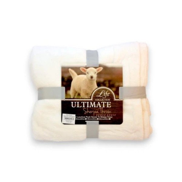 MANTA POLAR LISA BLANCA 150X200