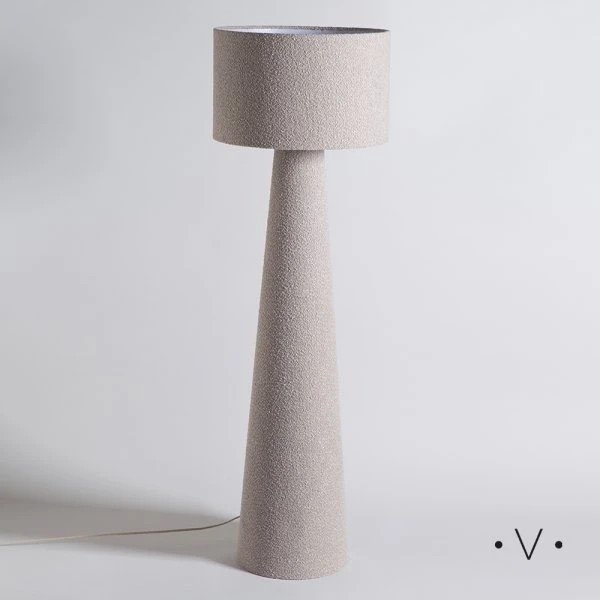 LAMPARA DE PIE AEGON TAUPE 140X45
