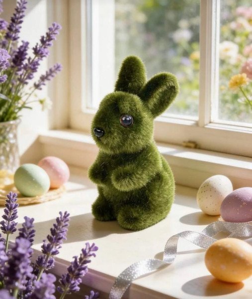 CONEJO VERDE MINI DECORATIVO