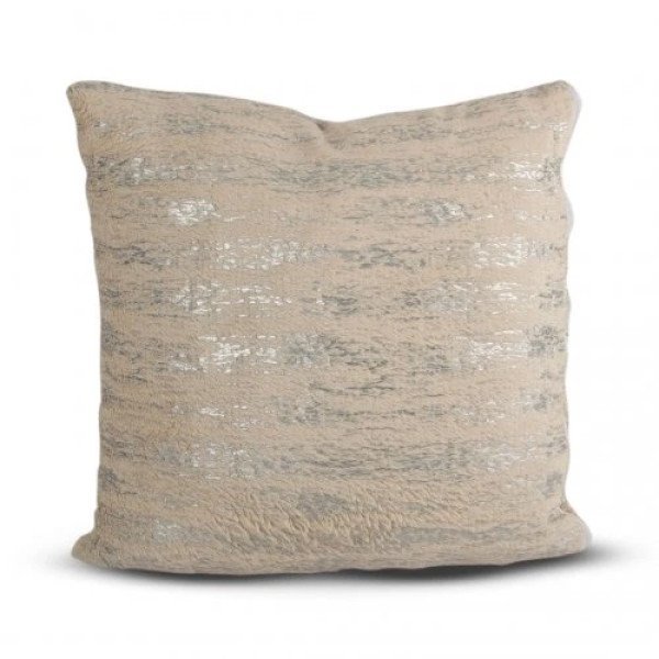 ALMOHADON NATURAL FRANJAS DORADAS 43X43