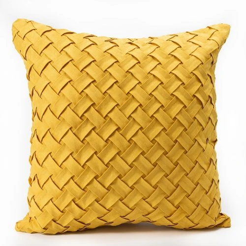 ALMOHADON TRENZADO ROJO 43X43