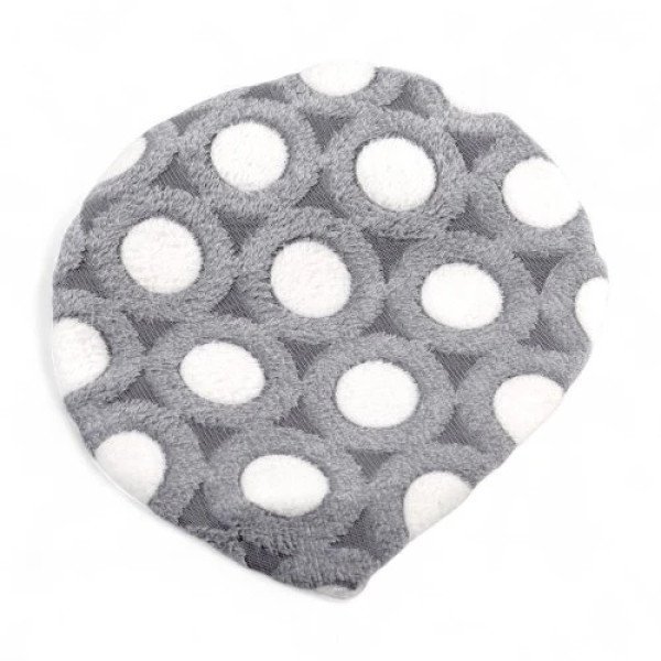 COBERTOR DE INODORO GRIS CON CIRCULOS 41X36