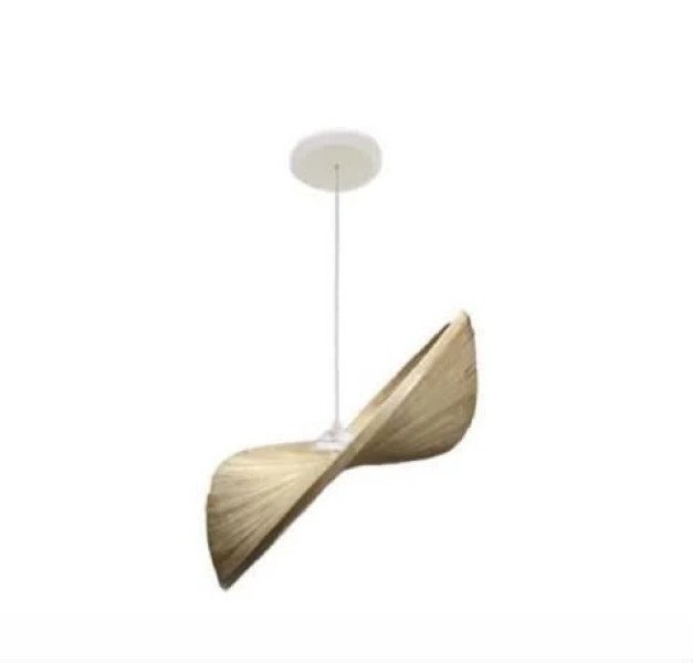 LAMPARA MODERNA DE BAMBU D40X30H