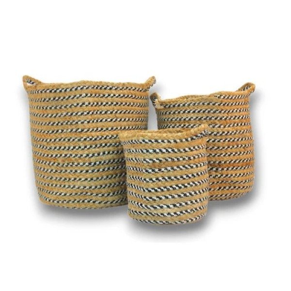 SET X3 CANASTOS YUTE 30X30/25X25/20X20