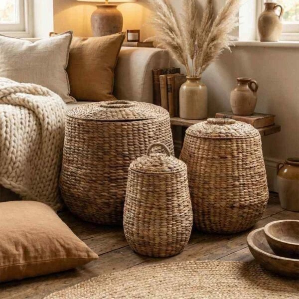 SET X3 CANASTOS KAYUZA C/TAPA 30/40/50