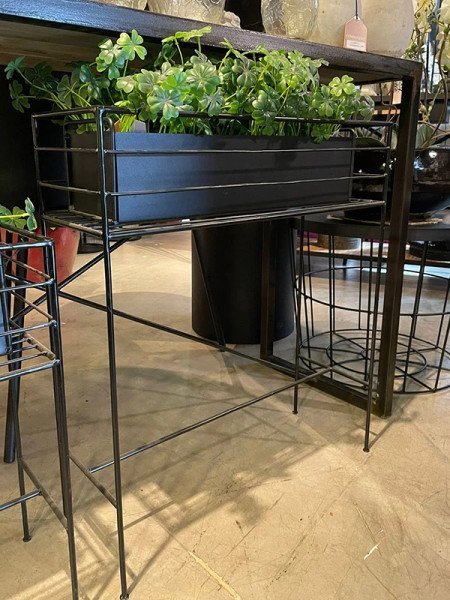 MACETERO RECTANGULAR NEGRO 60X20X70