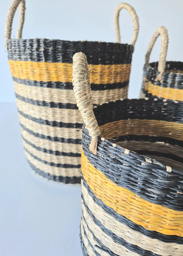 CANASTO SET X3 RAYAS