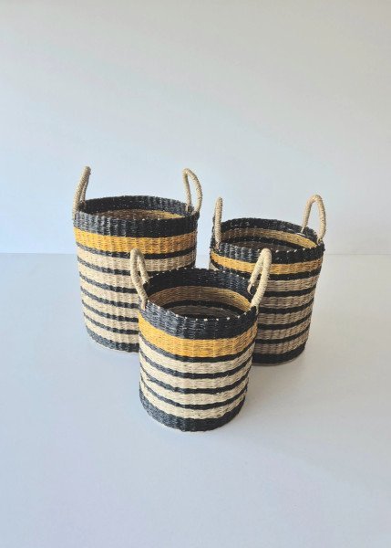 CANASTO SET X3 RAYAS