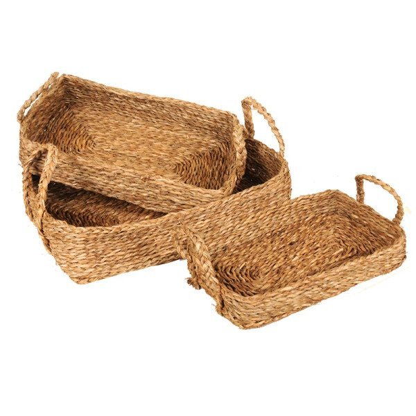 SET X3 BANDEJAS SEAGRASS RECTANGULAR