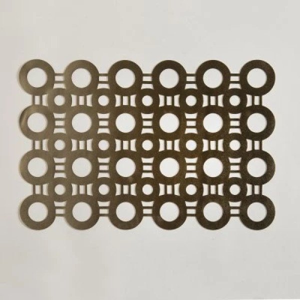 SET X6 INDIVIDUAL PVC DORADO RECT