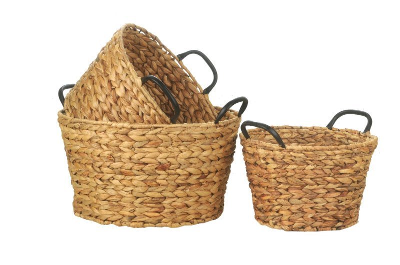 CANASTO JACINTO CON MANIJA HIERRO S