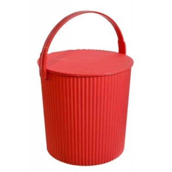 CESTO/BALDE ROJO PLASTICO
