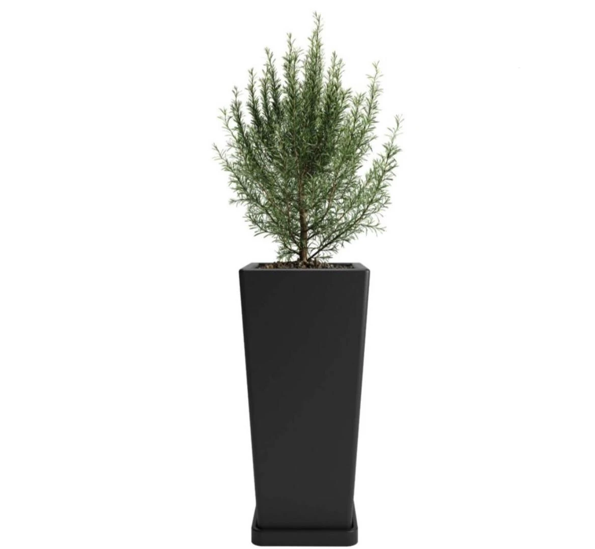 MACETA PIRAMIDAL NEGRA 70